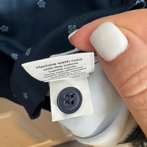 Walter Hagen 11 Majors Shirt Mens Large Blue Polo Button Turtle Graphic Print - Picture 7 of 7